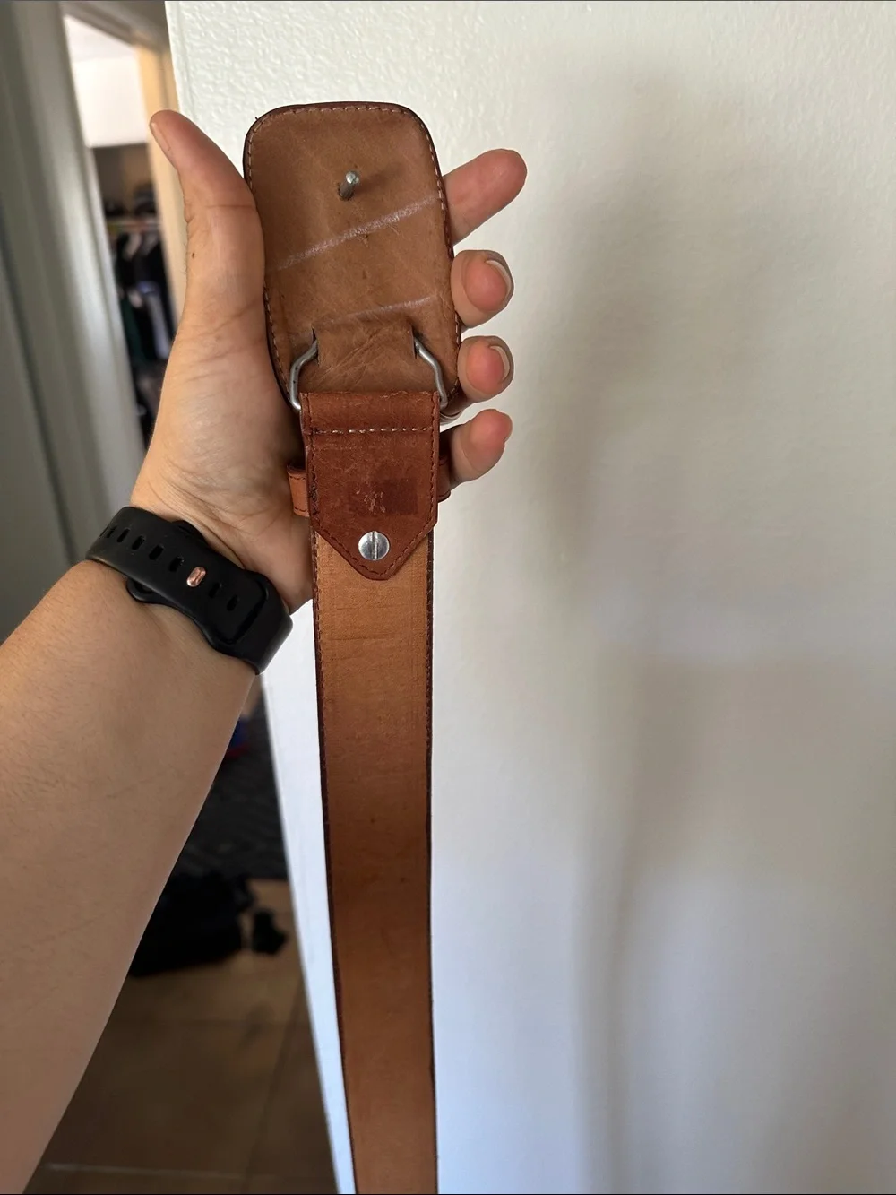 MEXICANA Tan Leather Shoulder Strap